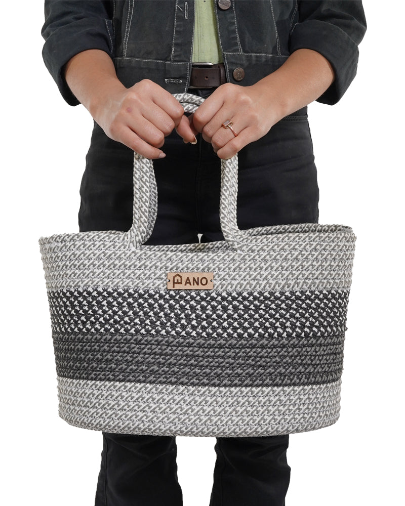Fioris Multi Purpose Grey Tote Hand Basket