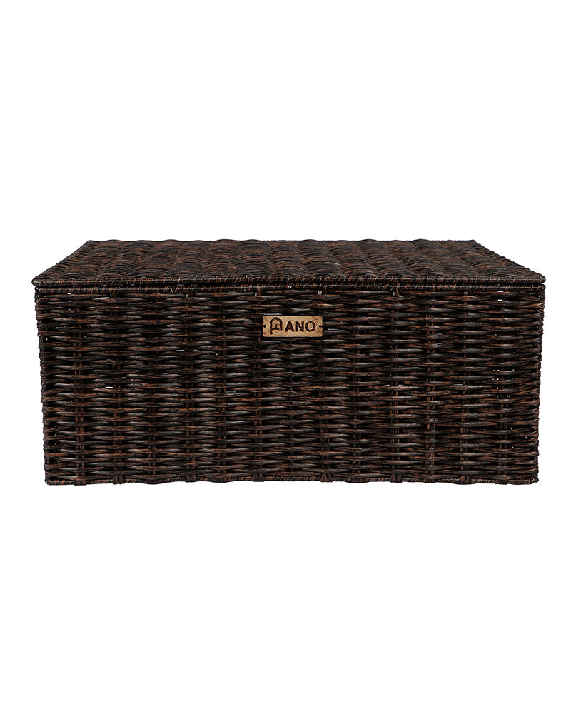 Imported Willow Wicker Basket Rust Brown - Pano Pano