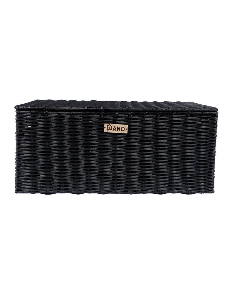 Imported Willow Wicker Basket Black - Pano Pano