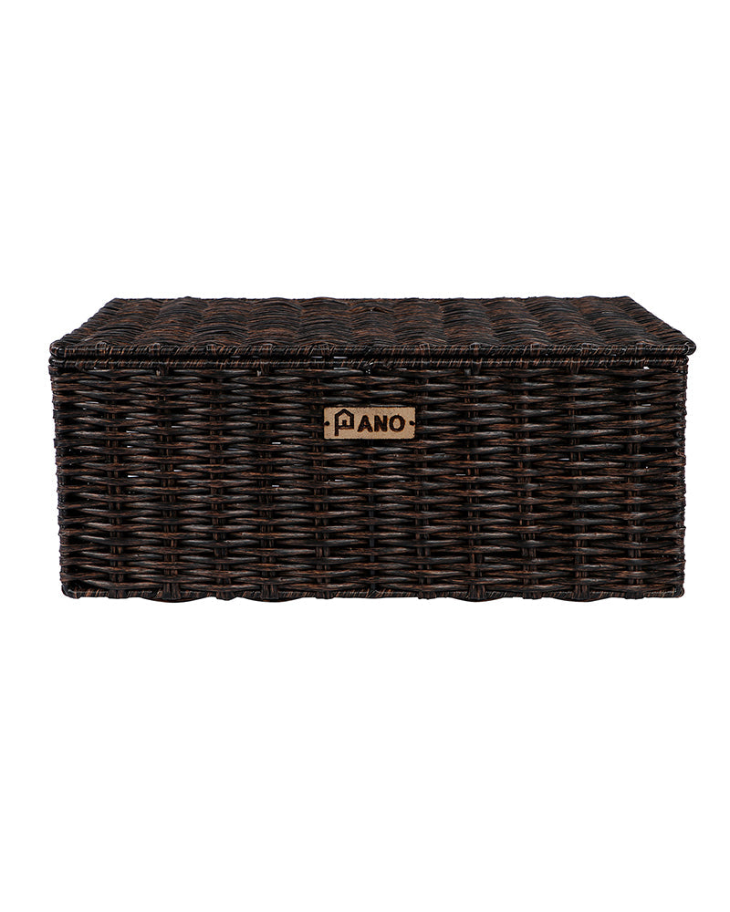 Imported Willow Wicker Basket Rust Brown - Pano Pano