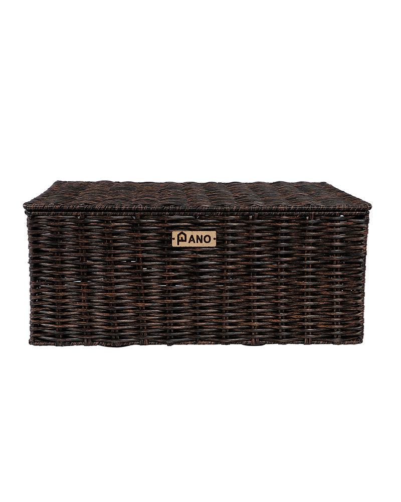Imported Willow Wicker Basket Rust Brown - Pano Pano