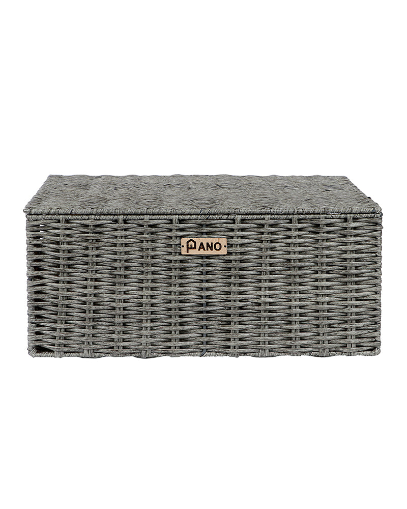 Imported Willow Wicker Basket Light Grey - Pano Pano