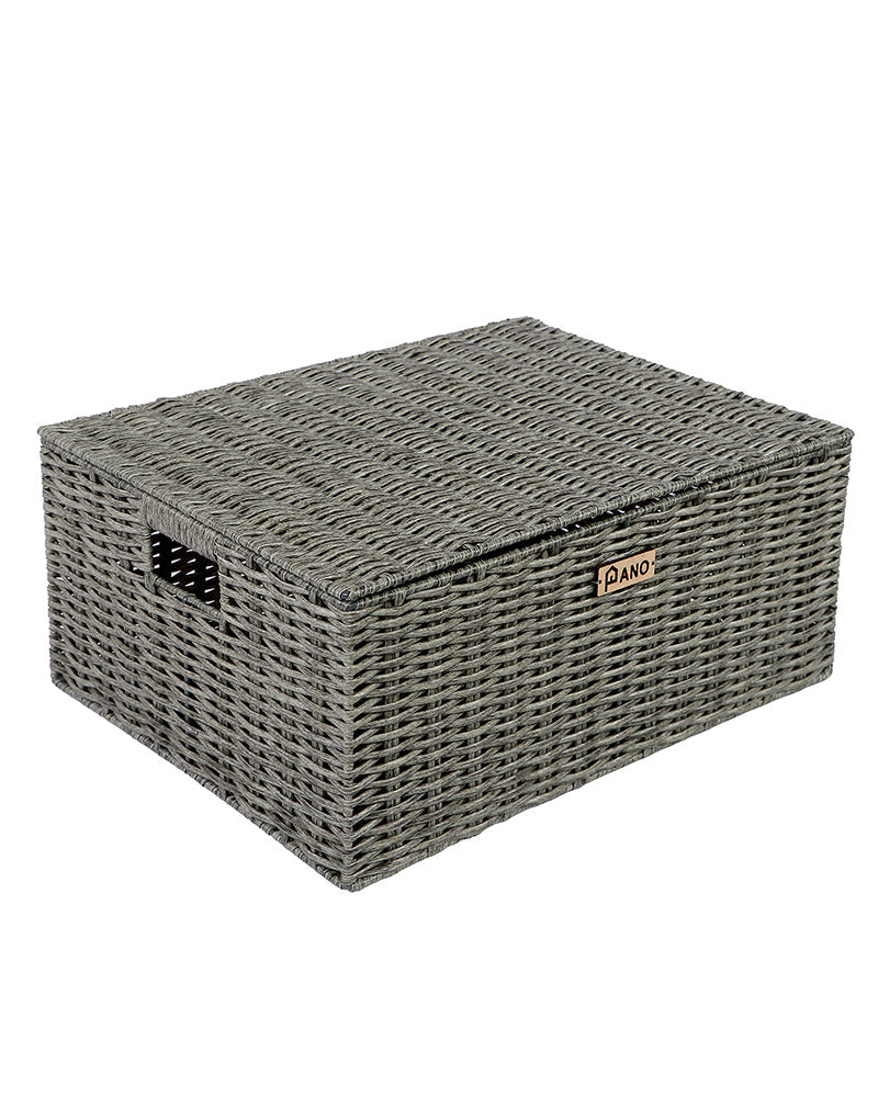 Imported Willow Wicker Basket Light Grey - Pano Pano