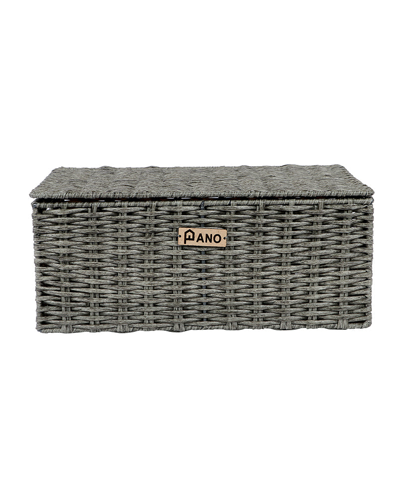 Imported Willow Wicker Basket Light Grey - Pano Pano