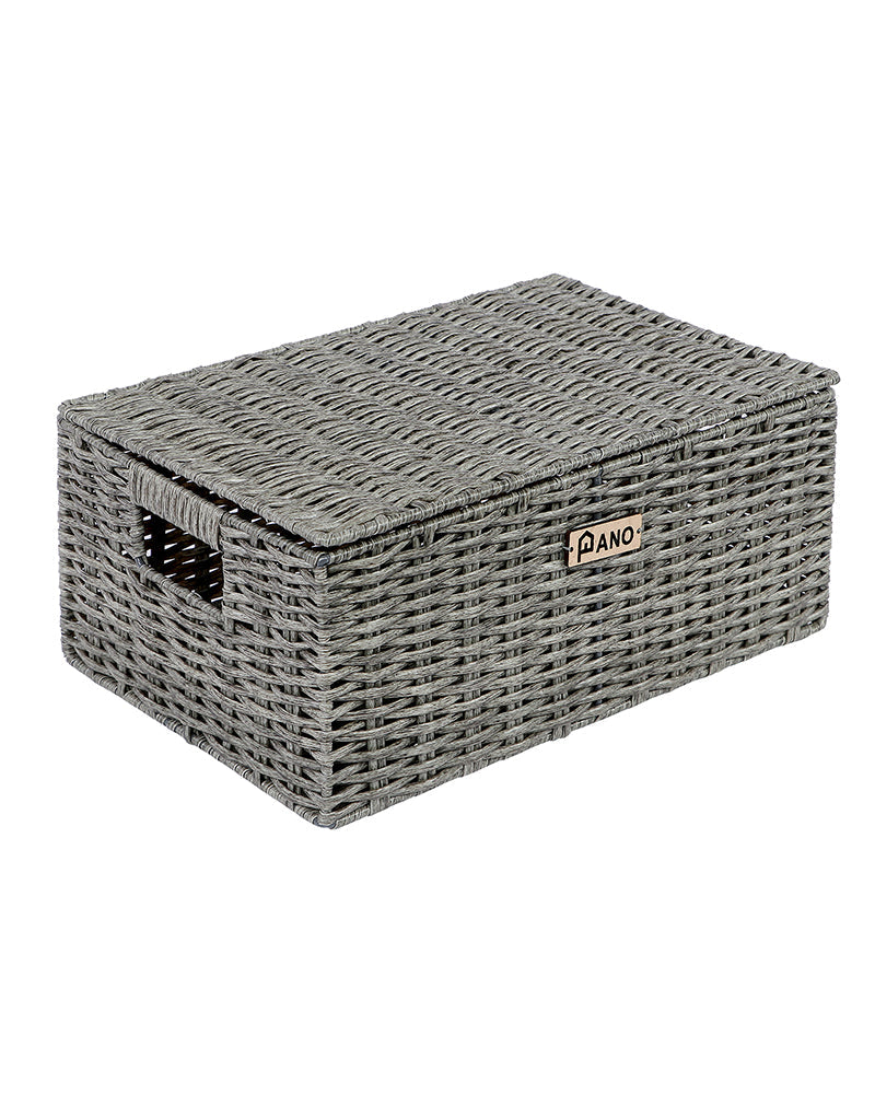 Imported Willow Wicker Basket Light Grey - Pano Pano