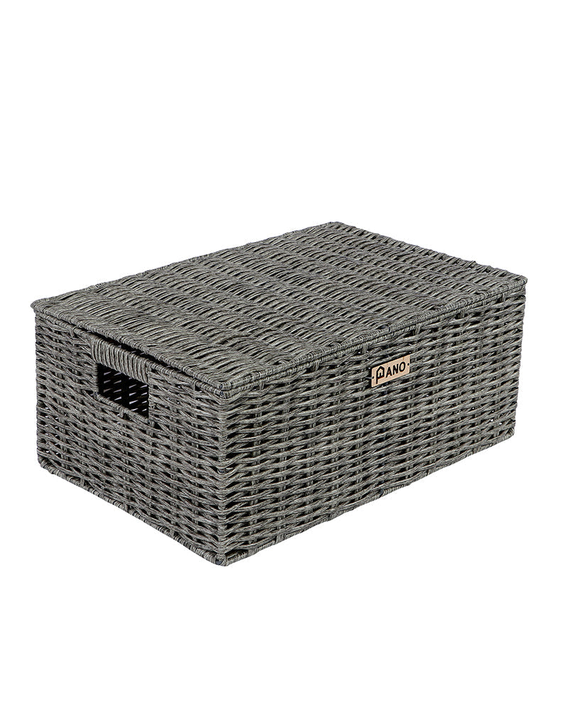 Imported Willow Wicker Basket Light Grey - Pano Pano
