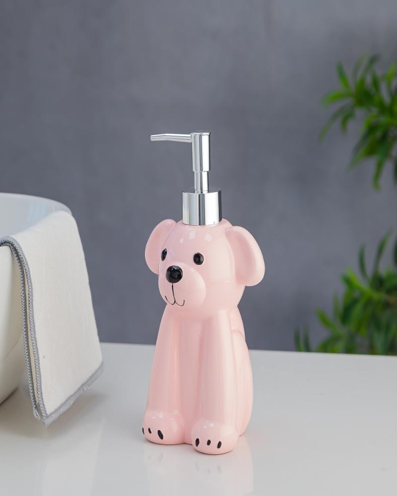 Teddy Kids Polyresin Blush Soap Dispenser - 380 ML - Pano
