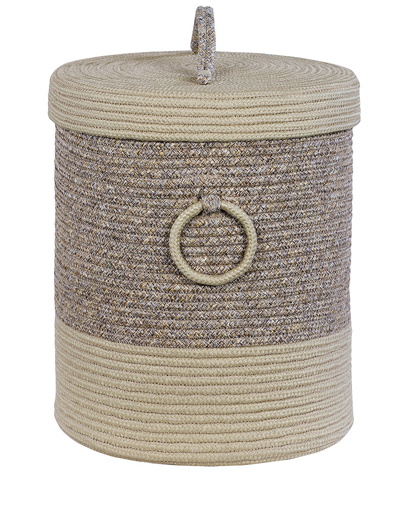 Striped Laundry Basket with Lid - Pano Pano