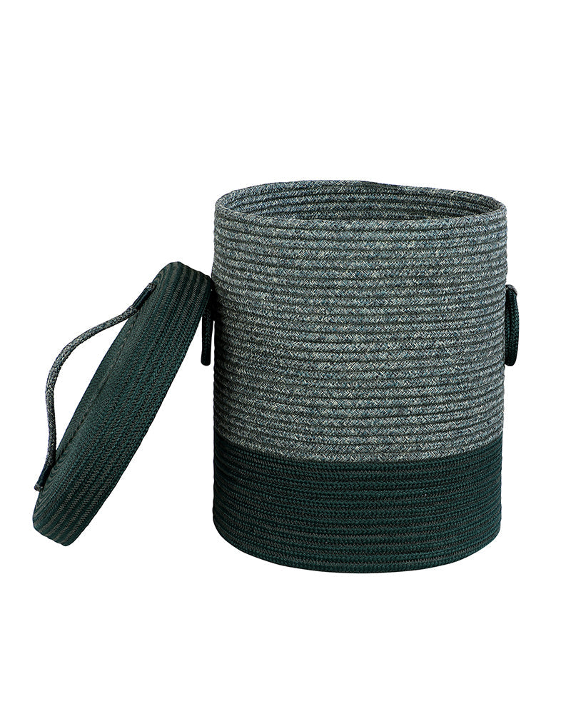 Striped Laundry Basket with Lid - Pano