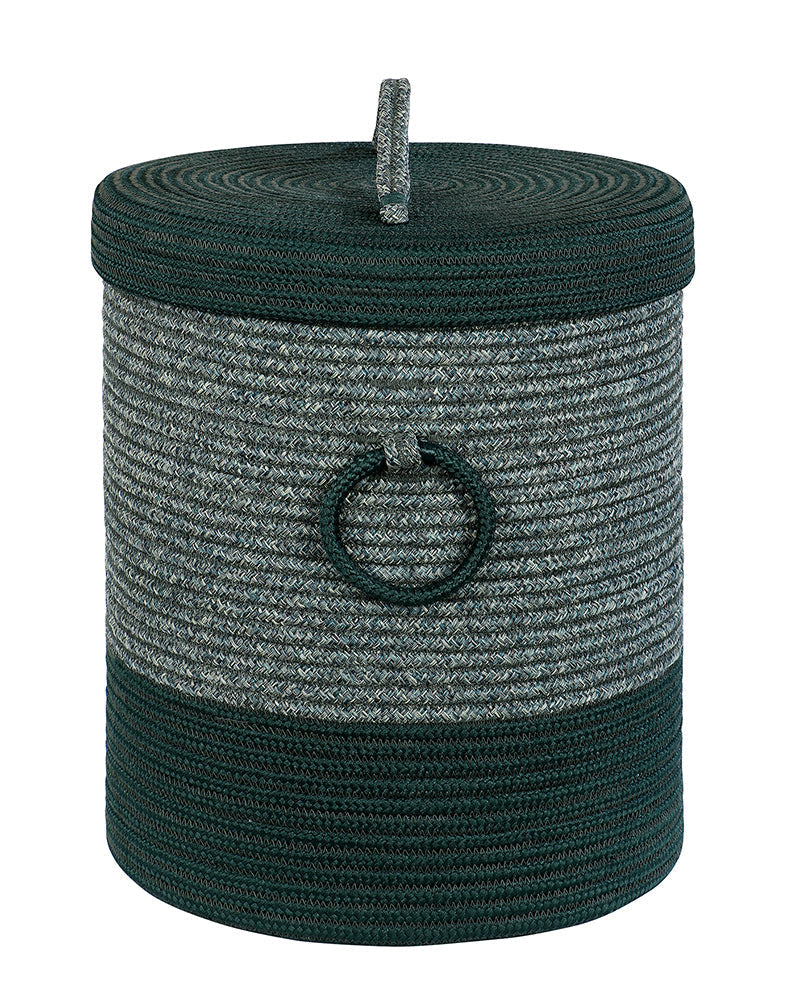Striped Laundry Basket with Lid - Pano Pano