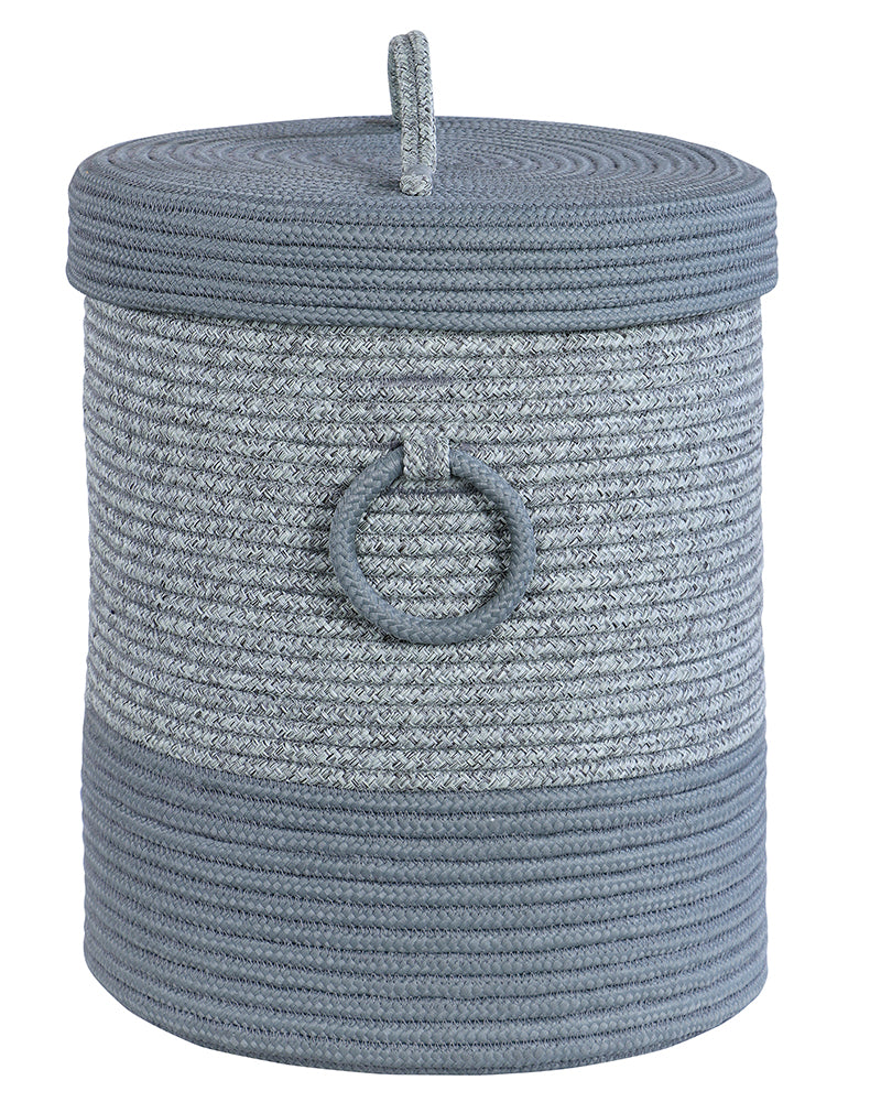 Striped Laundry Basket with Lid - Pano Pano