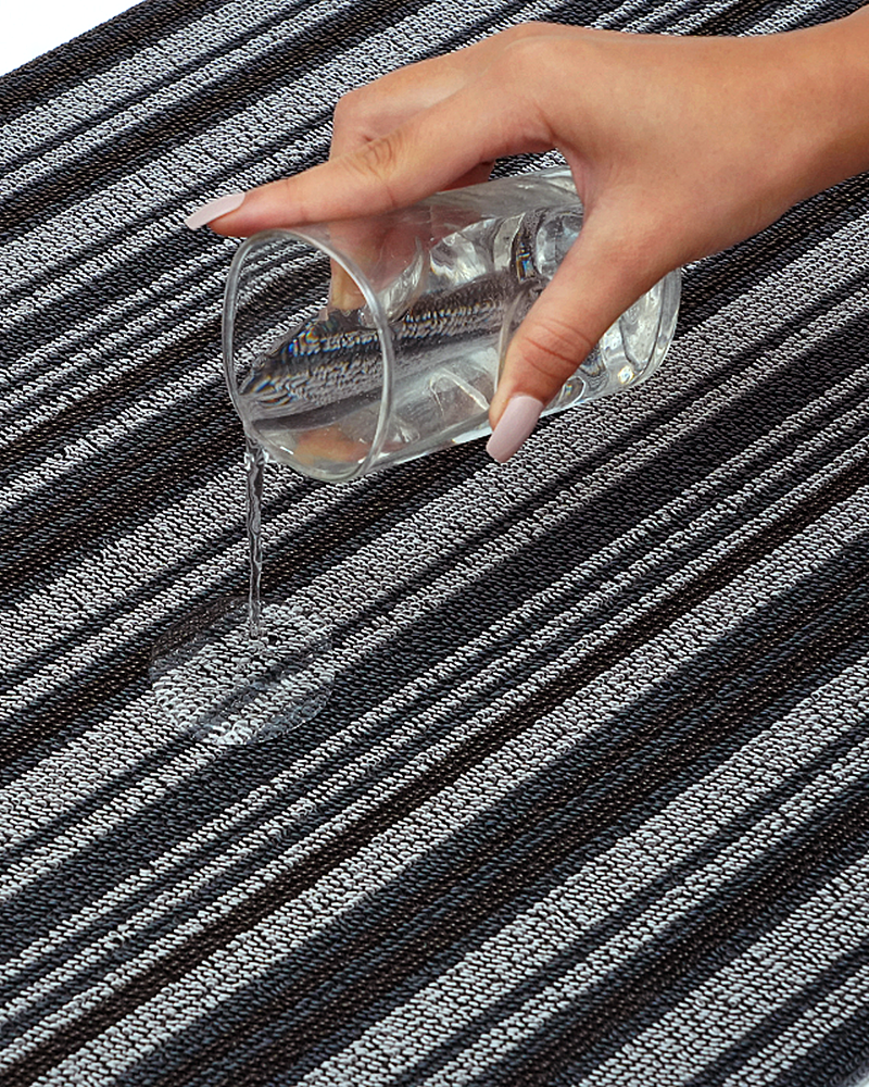 Linea Grey Anti-Skid Outdoor Mat -Pano