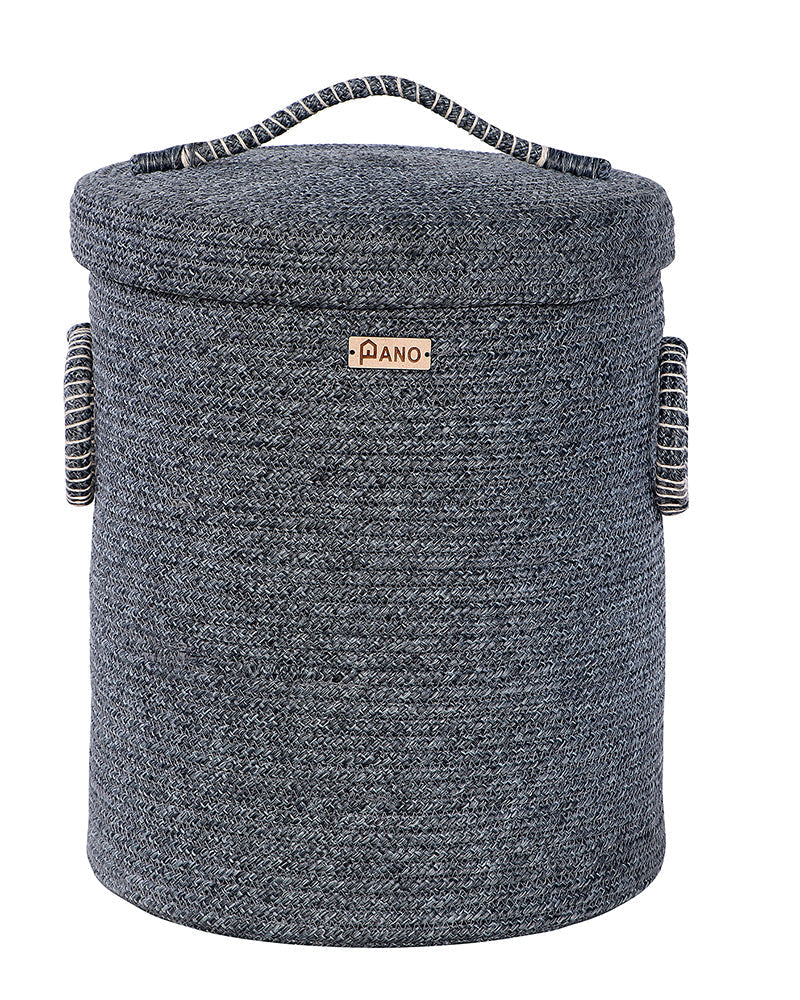 Tri Colour Laundry Basket with Lid Pano