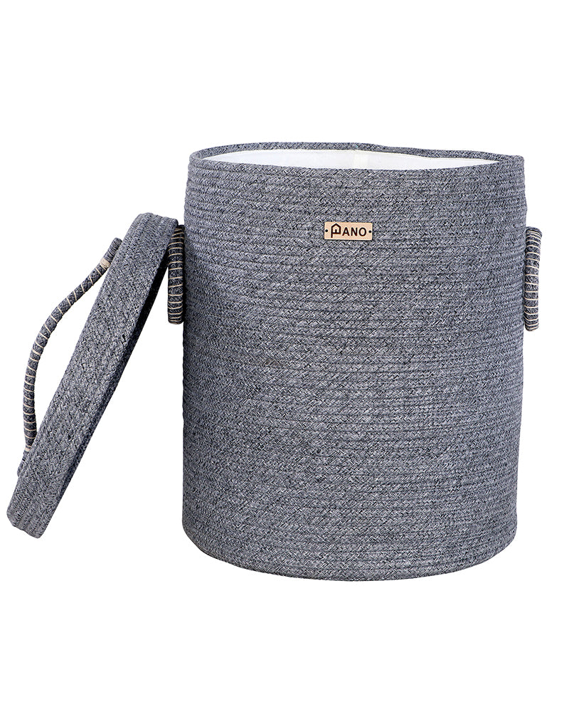 Tri Colour Laundry Basket with Lid Pano