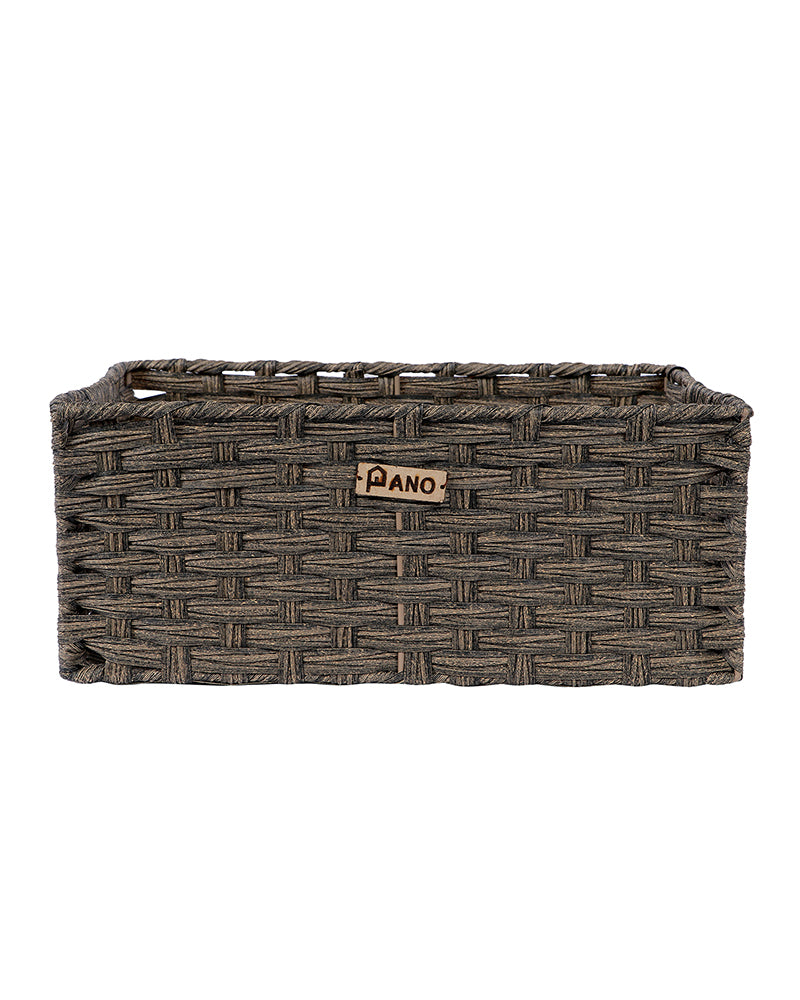 Hudson Wicker Basket Wood Brown - Pano Pano