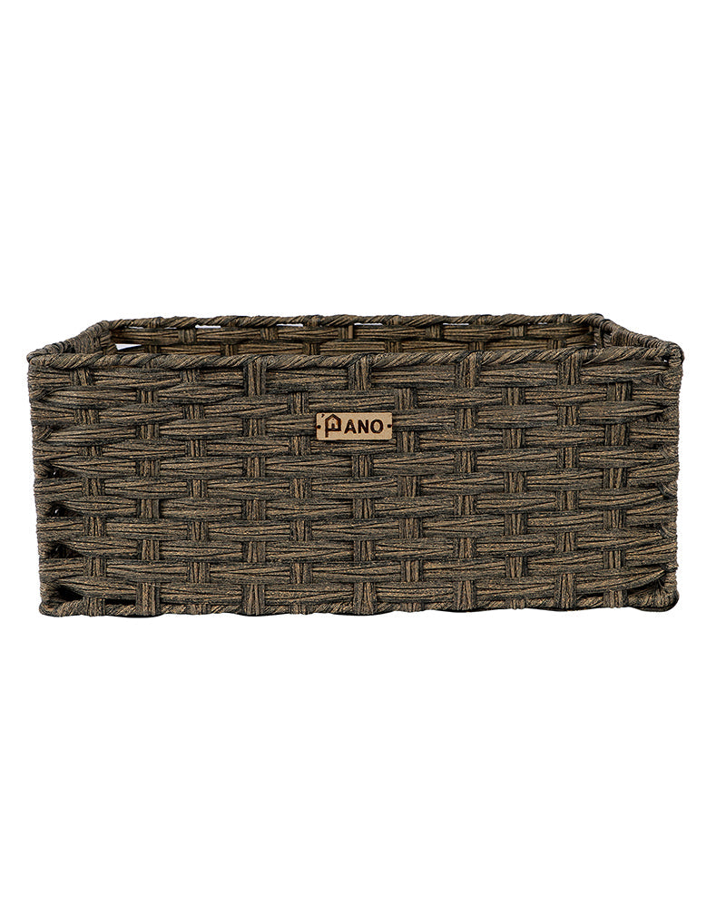 Hudson Wicker Basket Wood Brown - Pano Pano