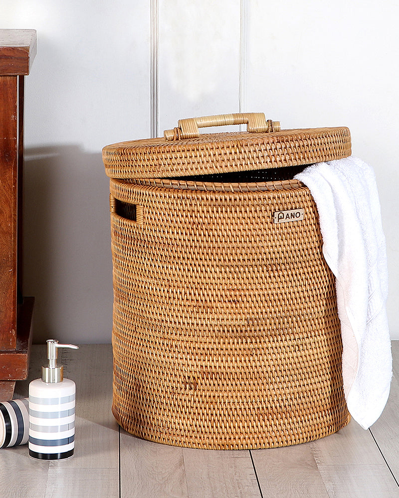Muse Resort Bamboo Basket with Lid Pano