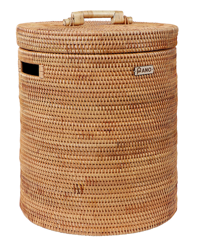 Muse Resort Bamboo Basket with Lid Pano
