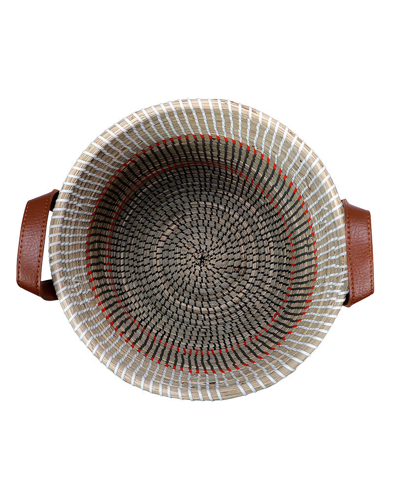 Nicobar Natural See Grass Storage Basket Pano