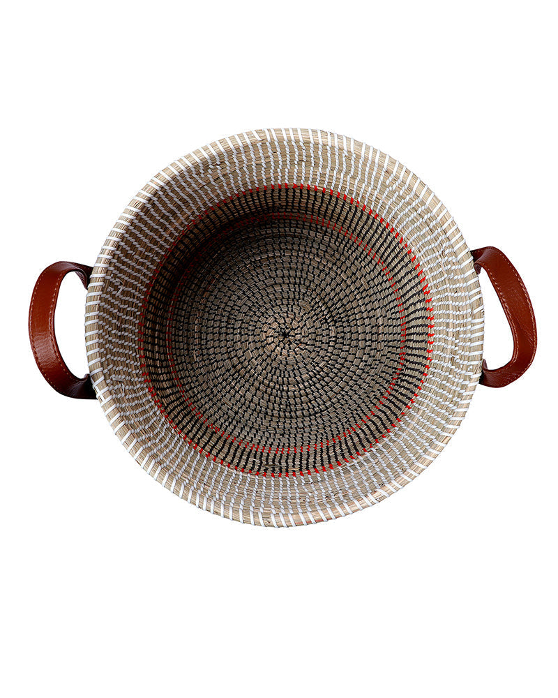 Nicobar Natural See Grass Storage Basket Pano