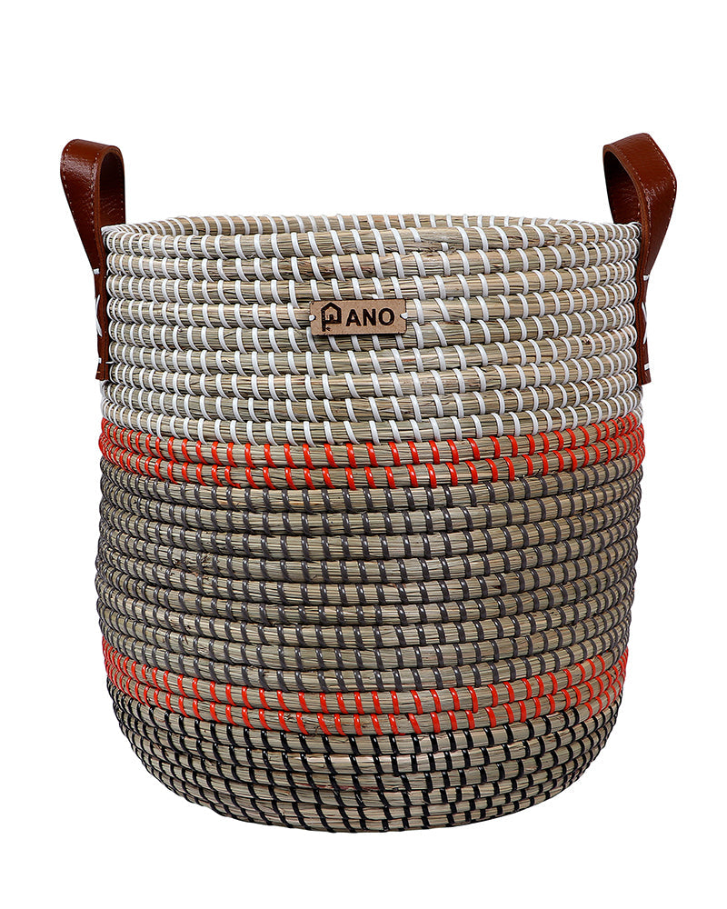 Nicobar Natural See Grass Storage Basket Pano