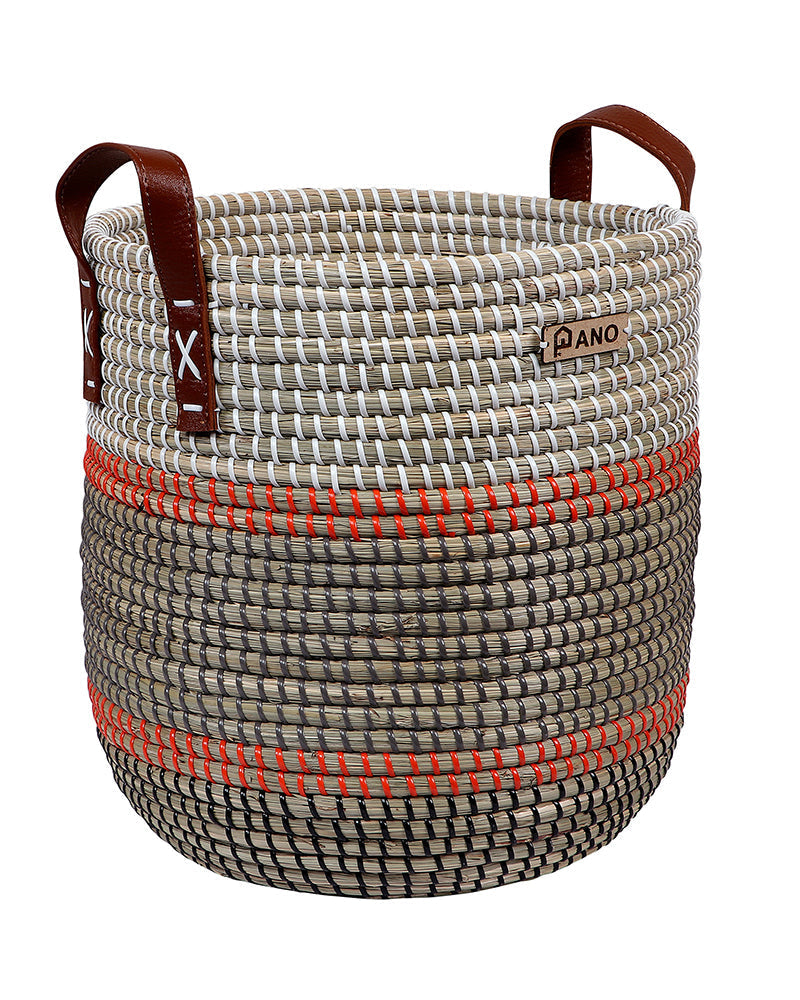 Nicobar Natural See Grass Storage Basket Pano