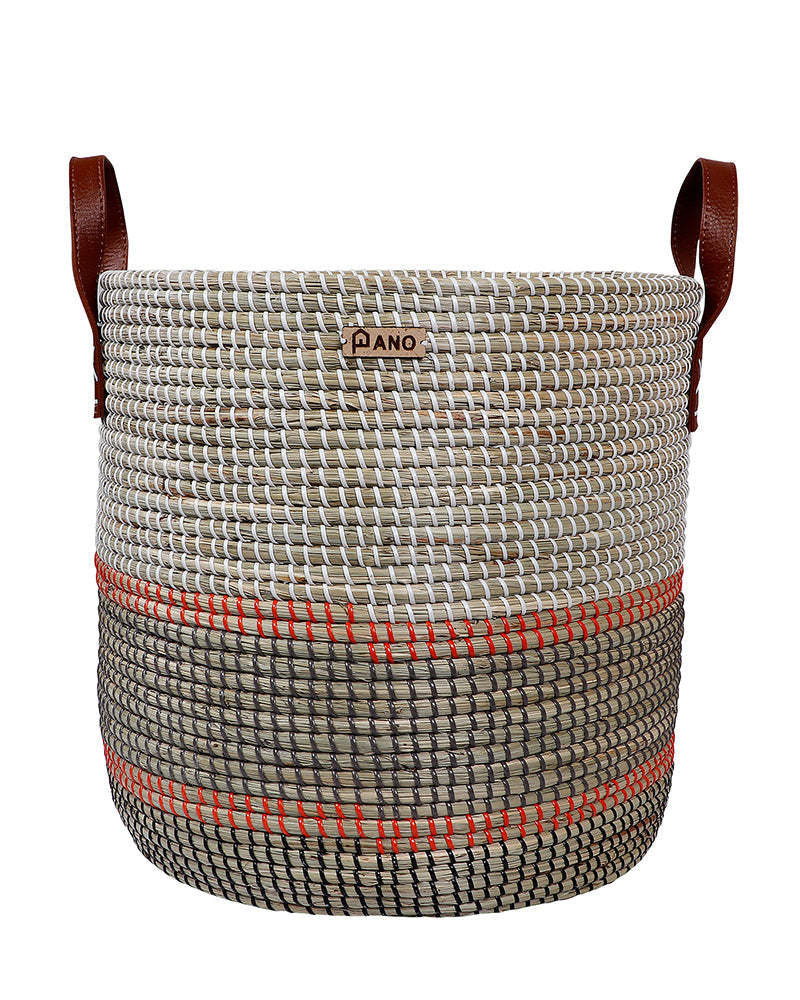 Nicobar Natural See Grass Storage Basket Pano