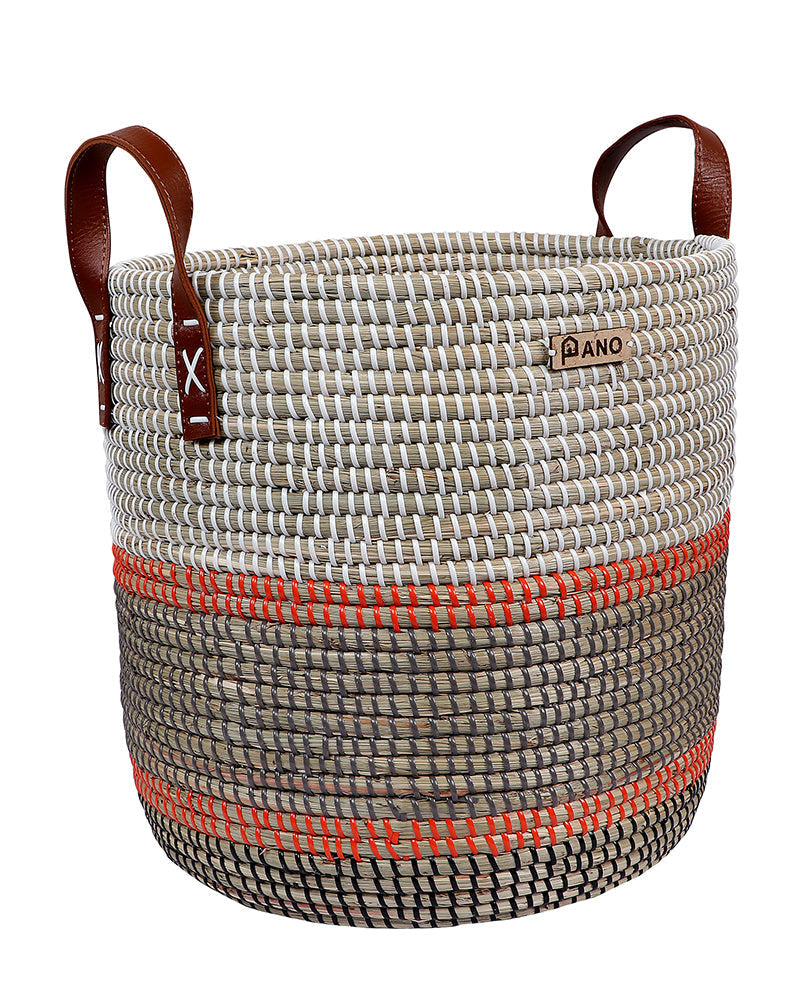 Nicobar Natural See Grass Storage Basket Pano