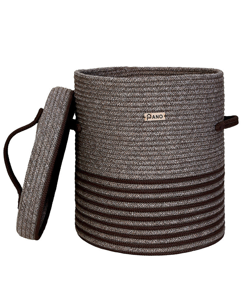 New Laundry Basket with Lid 15X15X18 In Pano