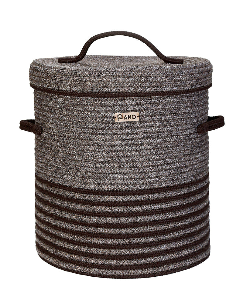 New Laundry Basket with Lid 15X15X18 In Pano