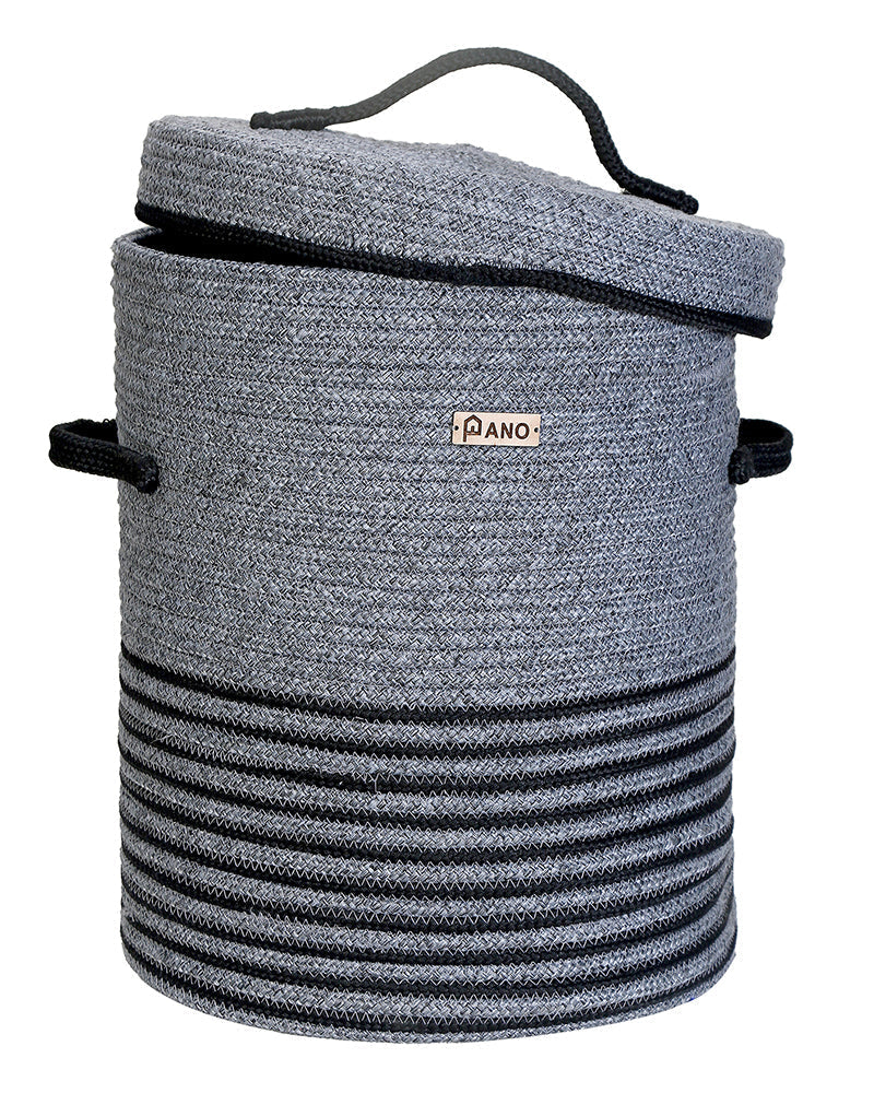 New Laundry Basket with Lid 15X15X18 In Pano