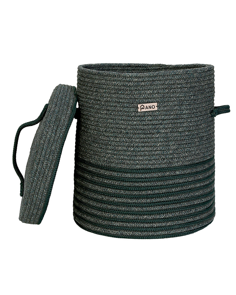 New Laundry Basket with Lid 15X15X18 In Pano