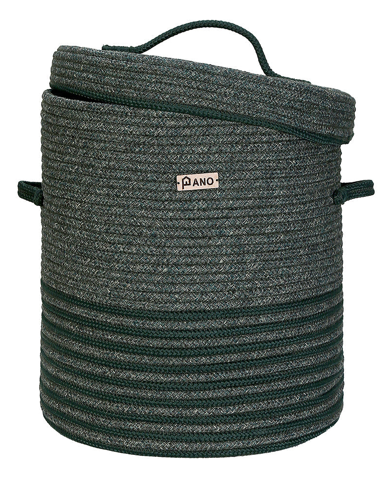 New Laundry Basket with Lid 15X15X18 In Pano