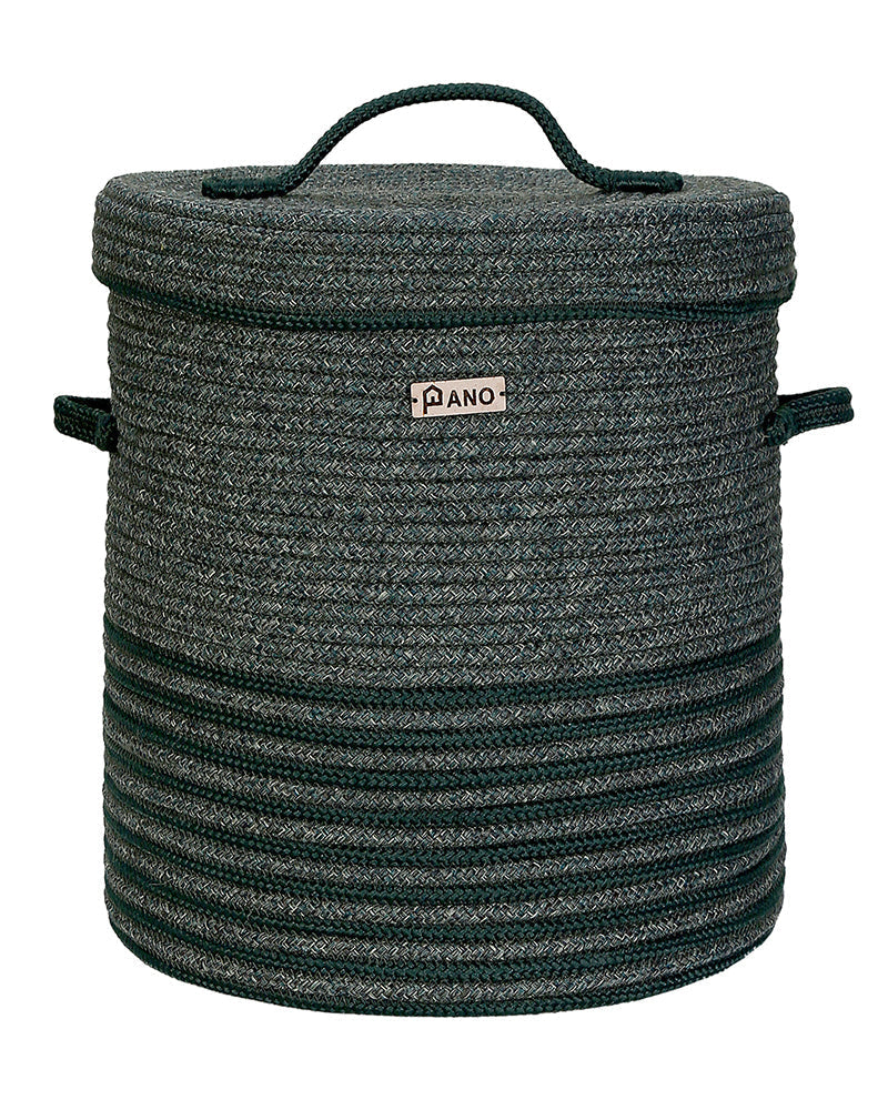 New Laundry Basket with Lid 15X15X18 In Pano
