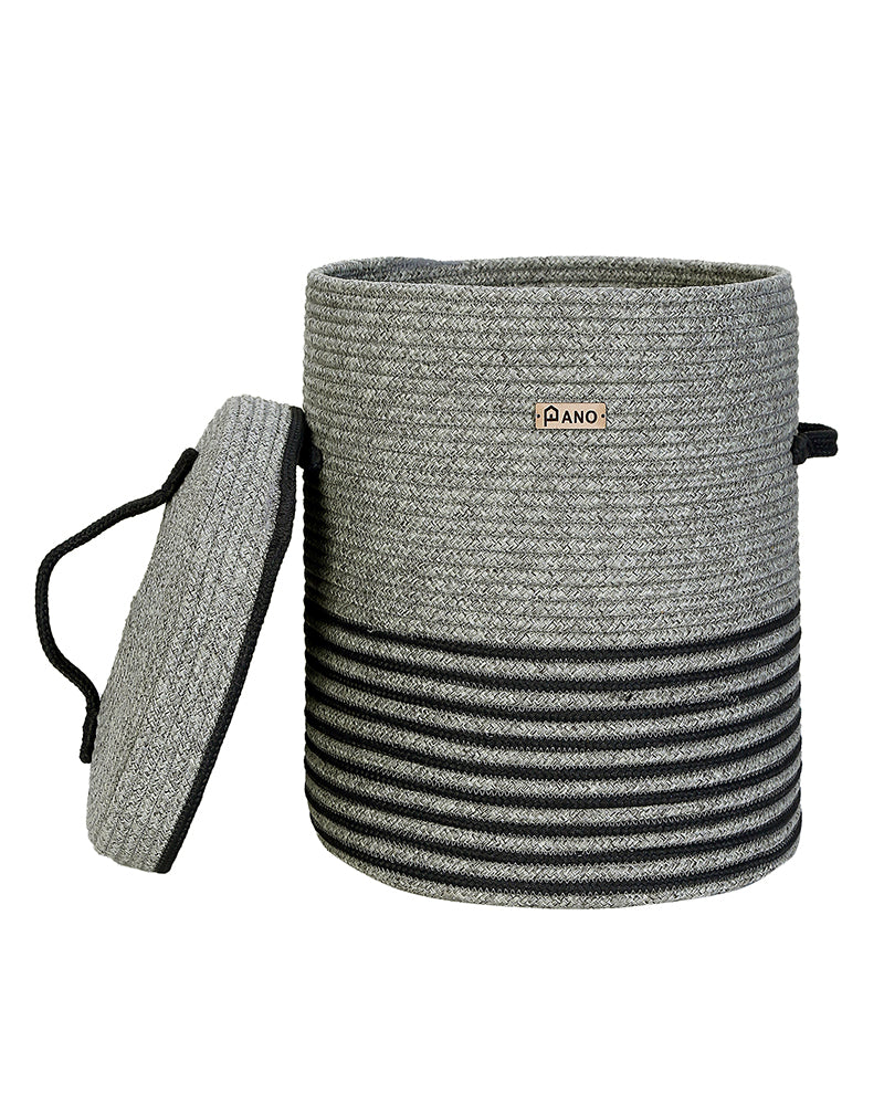 New Laundry Basket with Lid 15X15X18 In Pano