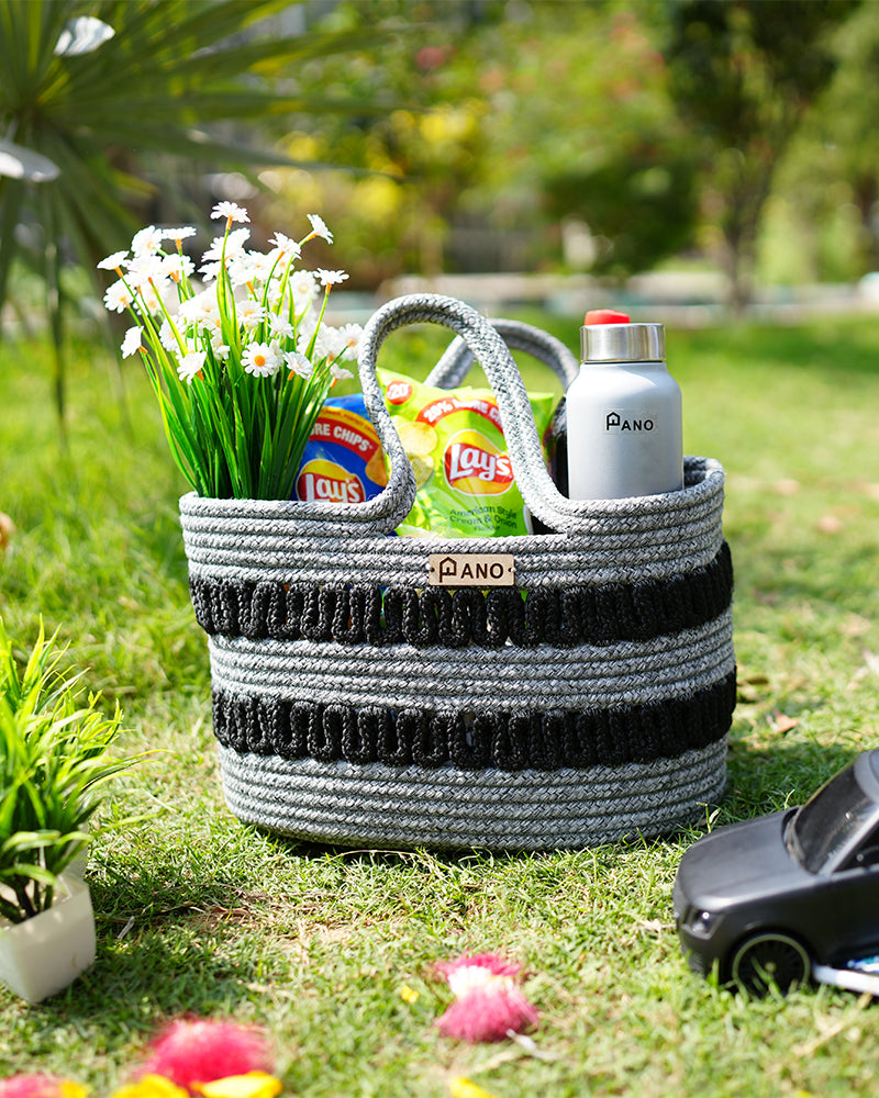 Oslo Multi Purpose Grey Tote Hand Basket