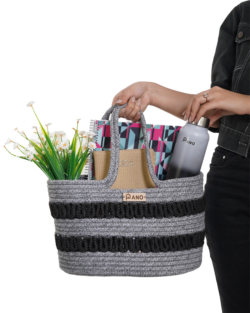 Oslo Multi Purpose Grey Tote Hand Basket