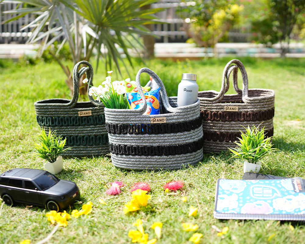 Oslo Multi Purpose Grey Tote Hand Basket