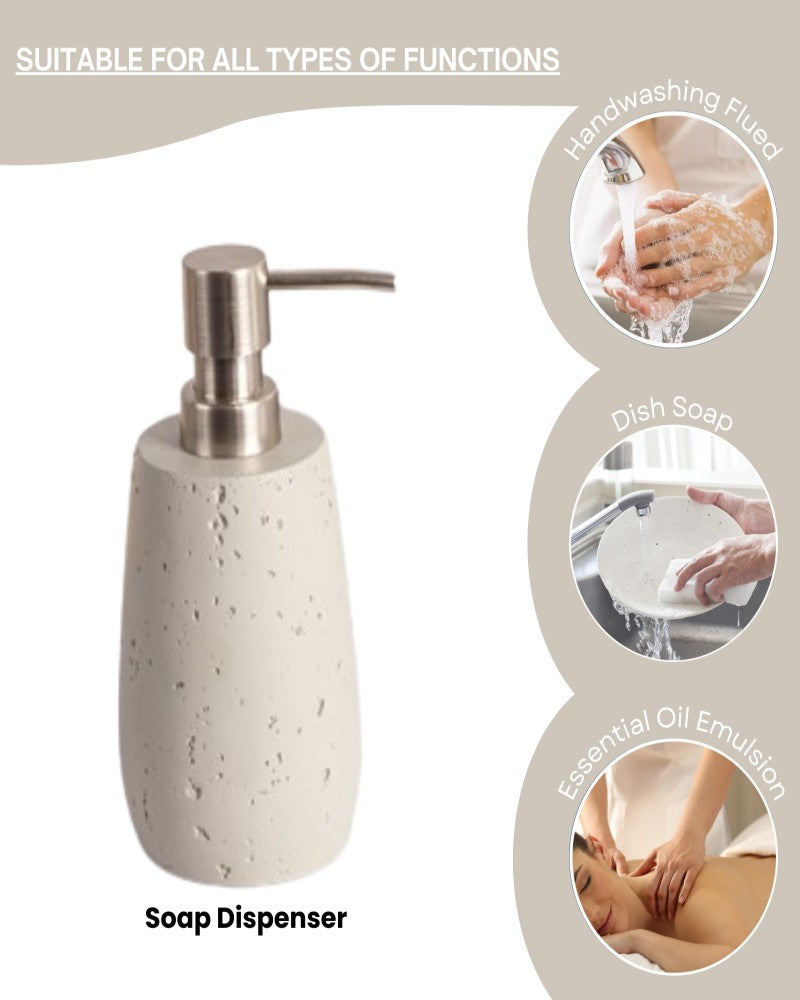 Luxurious Polyresin Bath Set Mouse Grey Pano