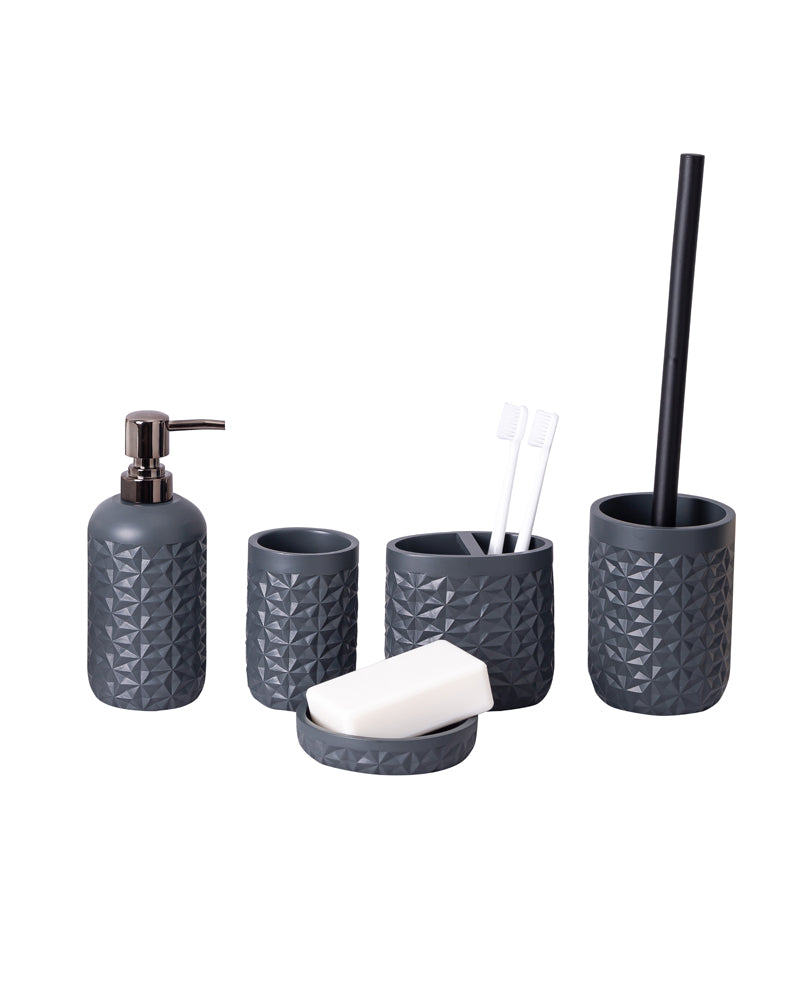 Exclusive Polyresin Bath Decor Bathroom Accessory Set of 4 Pano