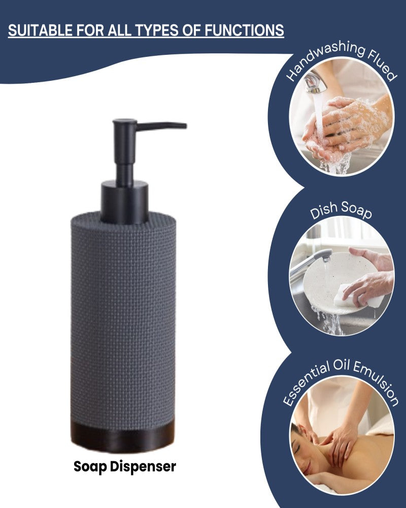 Exclusive Polyresin Bath Decor Bathroom Accessory Set of 4 Charcoal Pano