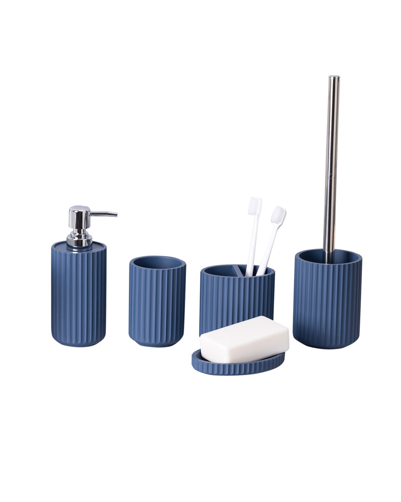 Exclusive Polyresin Bath Decor Bathroom Accessory Set of 4 Pano