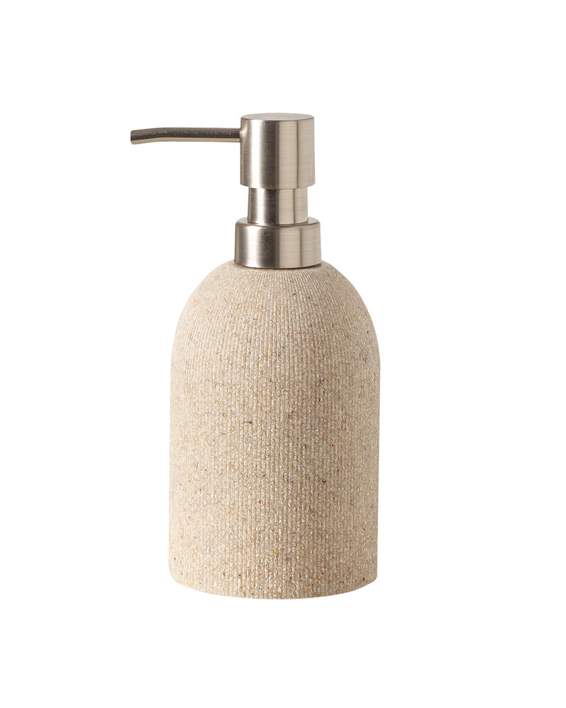 Exclusive Polyresin Bath Soap Dispenser Sand Pano