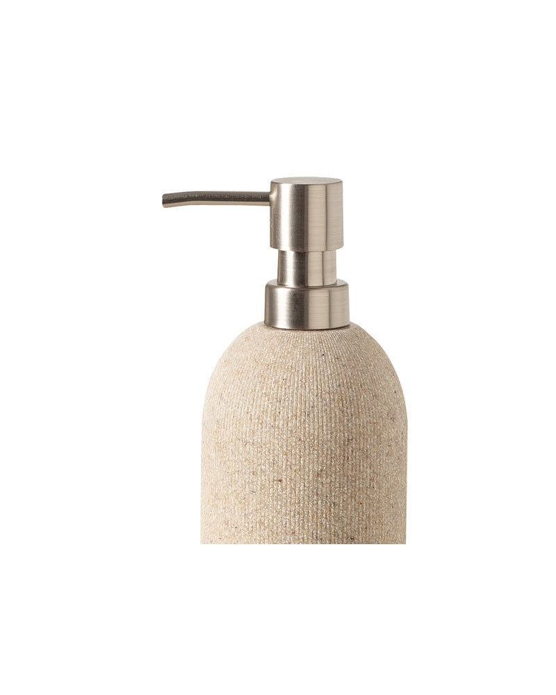 Exclusive Polyresin Bath Soap Dispenser Sand Pano