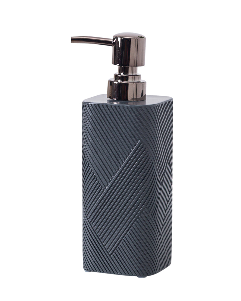Exclusive Polyresin Bath Soap Dispenser Charcoal Pano