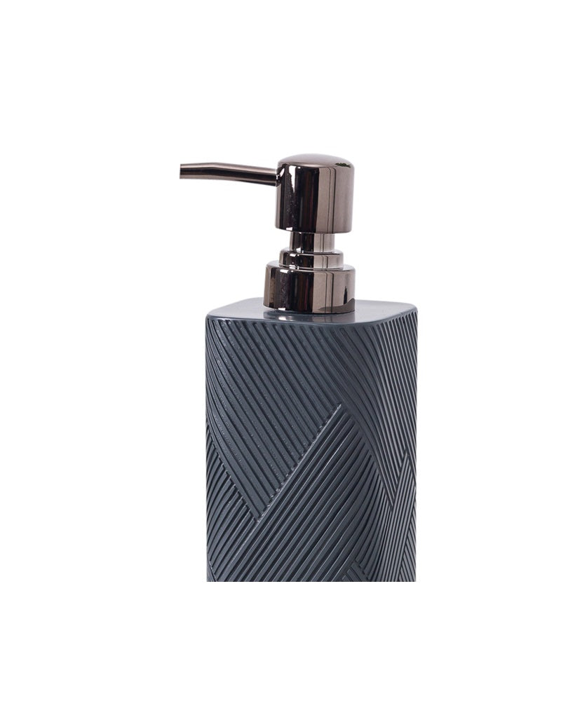 Exclusive Polyresin Bath Soap Dispenser Charcoal Pano