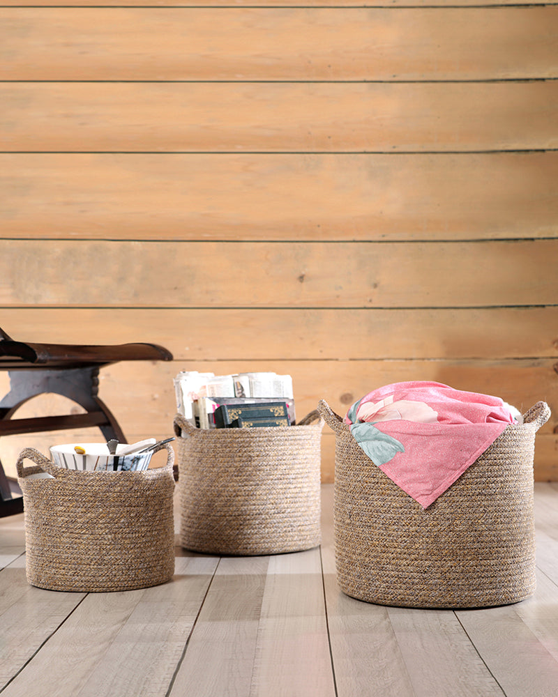 Utility Regalia Polypropylene Textured Basket Pano