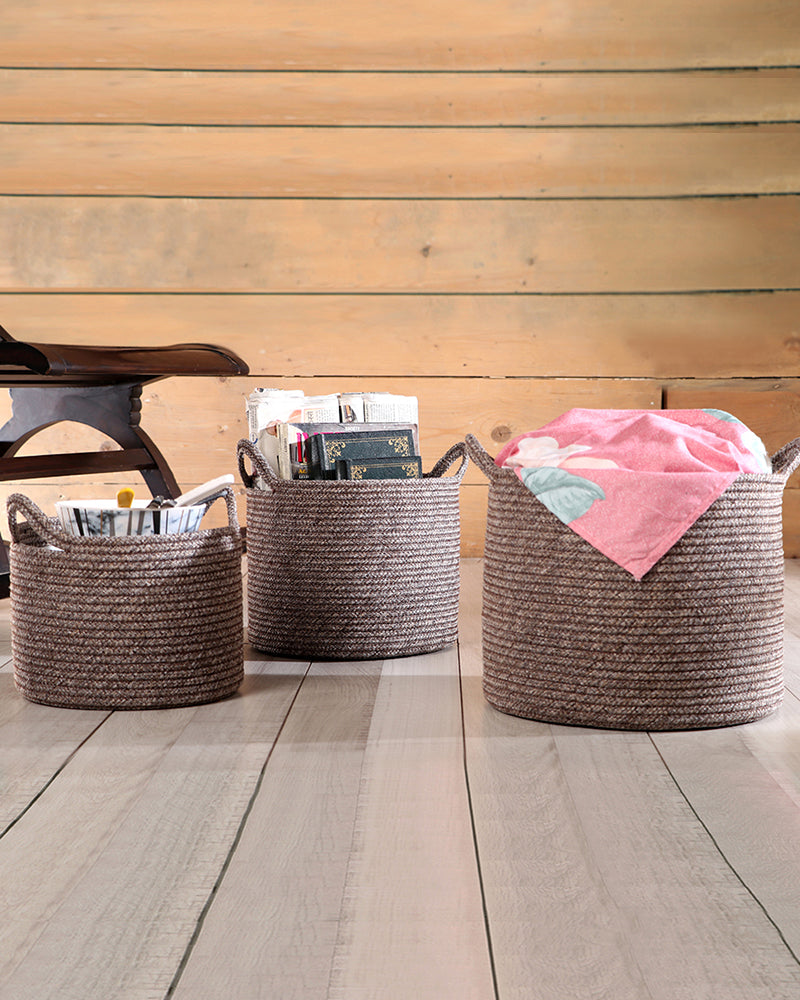 Utility Regalia Polypropylene Textured Basket Pano