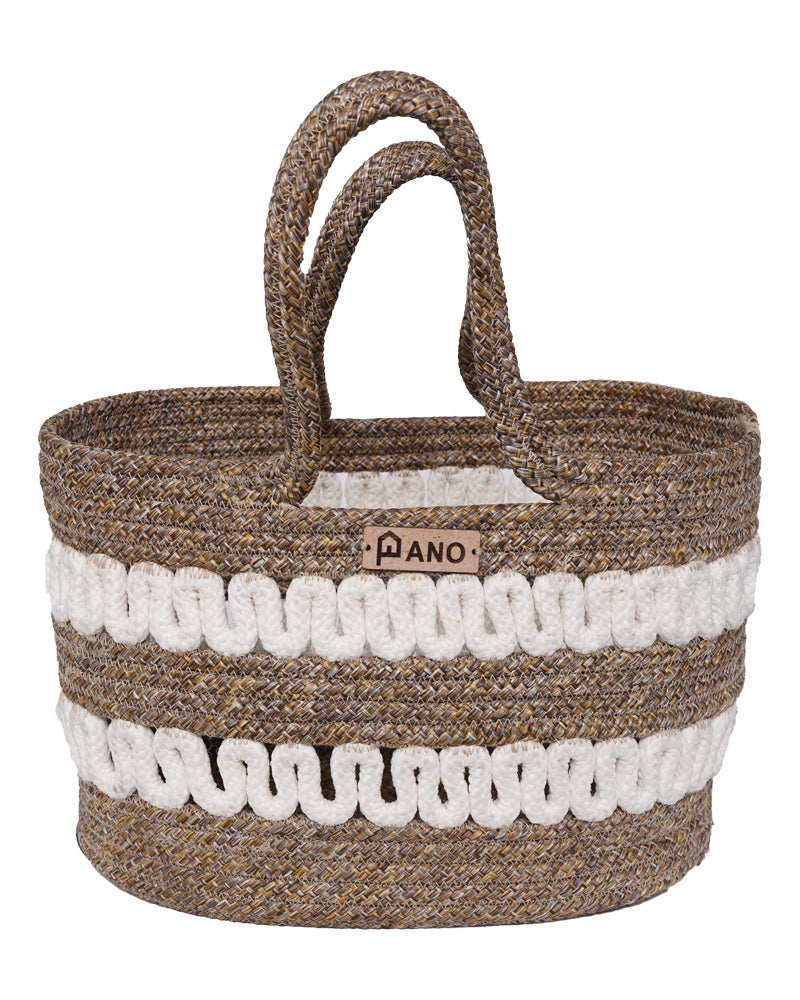 Solana Multi Purpose Beige Tote Hand Basket