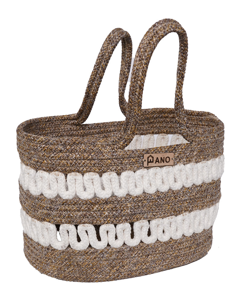 Solana Multi Purpose Beige Tote Hand Basket